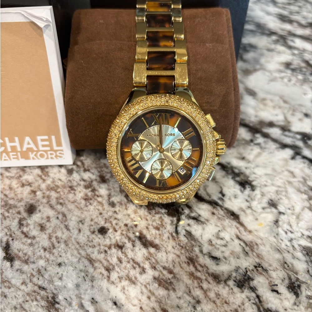 Michael Kors Oversized Women’s Camille Watch, Stainless Steel Chronograph